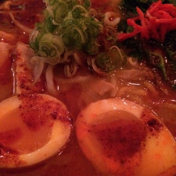 Ani Ramen House - Spicy miso ramen... Delish but not extremely spicy until u bite into the ginger... How could u not add an egg to this?!? Yum! - Ramen Near Me - Montclair, New Jersey