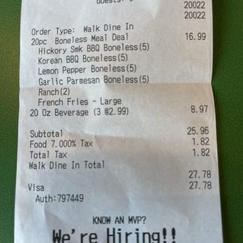 Wingstop - $8.95 for 2 empty cups for water!!! Unbelievable!!! Let's just bleed people for every dime we can. - Chicken Wings Near Me - Raleigh, North Carolina
