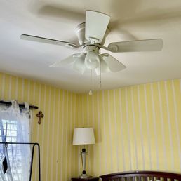 Replaced ceiling fan
