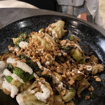 Goen Dining + Bar - Brüssel sprouts and the white broccoli stuff (cannot remember what it's called) - Pan Asian Near Me - Kailua, Hawaii