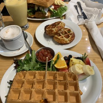 Starving Artist Waffles & Espresso - Spicy chicken waffle sandwich - Breakfast & Brunch Near Me - Markham, Ontario Starving Artist Waffles & Espresso - Spicy chicken waffle sandwich - Breakfast & Brunch Near Me - Markham, Ontario