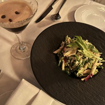 Crossroads Kitchen - Love Buzz (espresso martini) and honey crisp apple & gem lettuce - Vegan Near Me - Los Angeles, California Crossroads Kitchen - Love Buzz (espresso martini) and honey crisp apple & gem lettuce - Vegan Near Me - Los Angeles, California