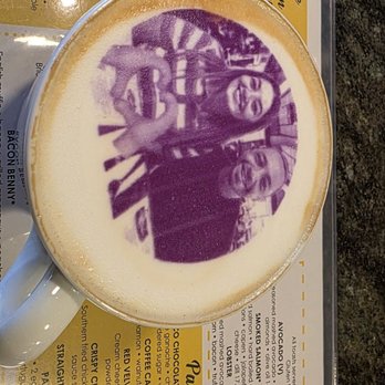 Toasted Gastrobrunch - Our latte with our photo on it - Breakfast & Brunch Near Me - Las Vegas, Nevada