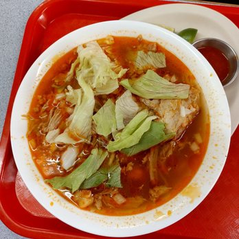 Taqueria El Charrito - a bowl of soup on a tray - Mexican Near Me - Calgary, Alberta Taqueria El Charrito - a bowl of soup on a tray - Mexican Near Me - Calgary, Alberta