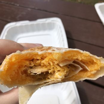 Archie’s Alley - Classic burrito with chicken. Globs of half-melted cheese with a few pieces of chicken. $15. - Mexican Near Me - Inlet, New York Archie’s Alley - Classic burrito with chicken. Globs of half-melted cheese with a few pieces of chicken. $15. - Mexican Near Me - Inlet, New York