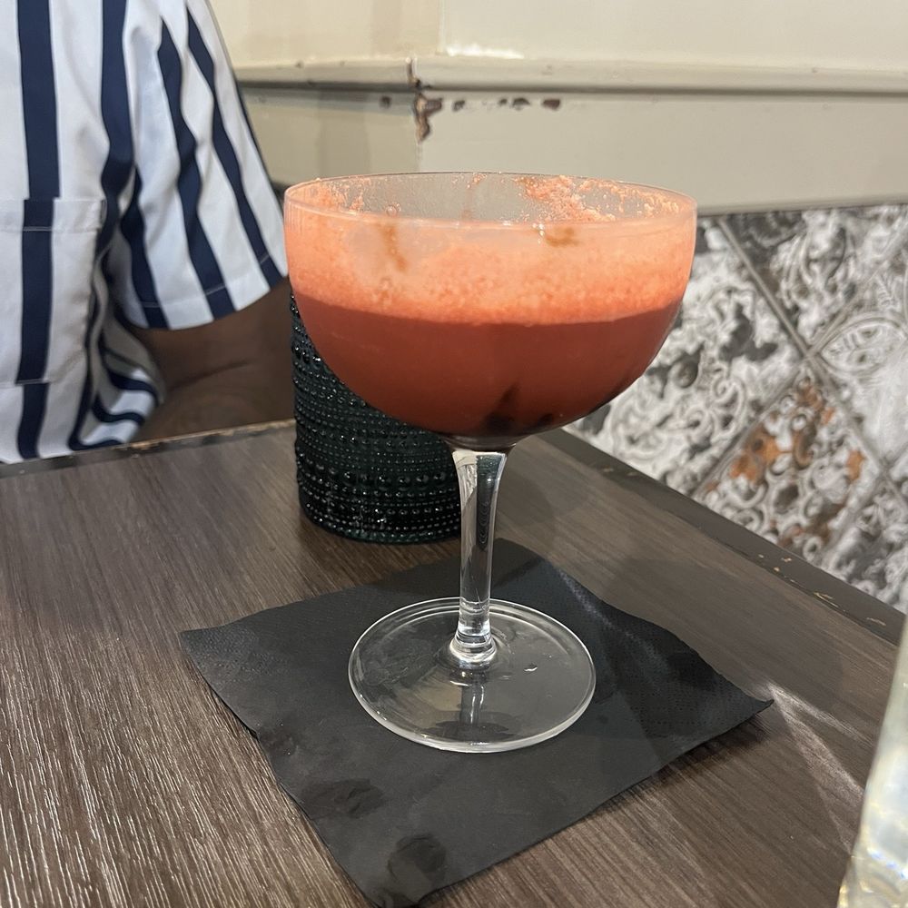 Brunch by De Martino - Red velvet espresso martini (we took a few sips) - Latin American Near Me - Somerville, New Jersey