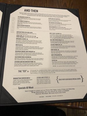 Menu photo 3 Breakers Pub Prince Rupert, BC