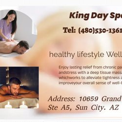 King Day Spa - Our traditional full body massage in Sun City. AZ 
includes a combination of different massage therapies like 
Swedish Massag...
