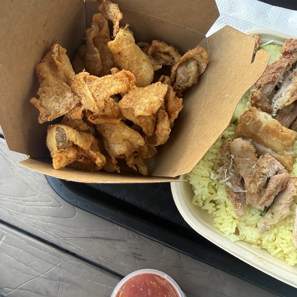 Burd Chicken Rice - Chicken Cracking Skins - Cambodian Near Me - Long Beach, California