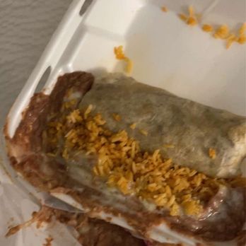 Pelayo's Mexican Food - a burrito in a styrofoam container - Mexican Near Me - Vacaville, California Pelayo's Mexican Food - a burrito in a styrofoam container - Mexican Near Me - Vacaville, California