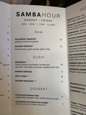 Menu photo 7 Sushisamba Las Vegas, NV