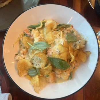 Odd Duck - Pasta with squash and shrimp - American Near Me - Austin, Texas