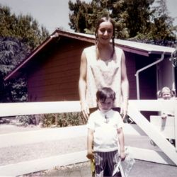 California Young World - This is me at California Young World Preschool in 1971 with Miss Susan. I don't know which location. it was captioned in a family album.