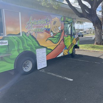 Ariannas Arepas - The truck is so cute! Parked at Pearlridge Mall on the Kam Hwy side in the old Sears parking lot - Food Trucks Near Me - Honolulu , Hawaii