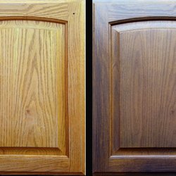 Artistic Woodworks - Cabinet door Before and After
