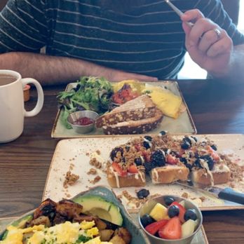 First Watch - Breakfast spread: farmhouse hash, mixed berry toast, chorizo omelet - Breakfast & Brunch Near Me - Glen Burnie, Maryland