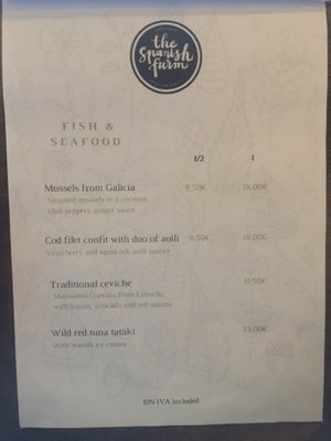 Menu photo 2 The Spanish Farm Madrid, M Menu photo 2 The Spanish Farm Madrid, M