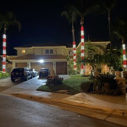 Christopher's Christmas Light Installation - Ledc9s candy cane