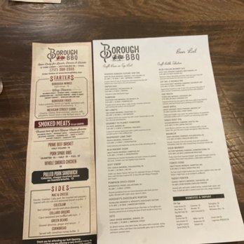 Borough BBQ - The menu and drinks. - Barbeque Near Me - Gettysburg, Pennsylvania Borough BBQ - The menu and drinks. - Barbeque Near Me - Gettysburg, Pennsylvania