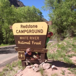 Redstone Campground - National forest campground sign