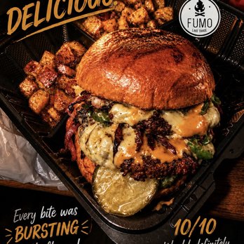 FUMO Restaurant & Bar - I ate this very jalapeño burger on August 24, 2026.  I took the photo and added the captions. - Breakfast & Brunch Near Me - Incline Village, Nevada