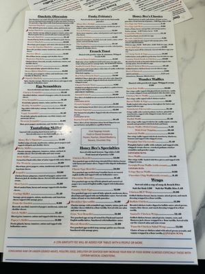 Menu photo 1 Honey Bee Saint John, IN
