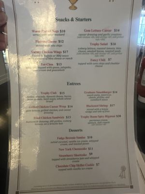 Menu photo 1 Trophy Room Columbia, SC Menu photo 1 Trophy Room Columbia, SC