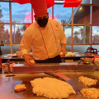Benihana - Downey - Cooking the fried rice - Sushi Bars Near Me - Downey, California