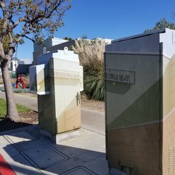 Los Angeles Fire Department fire station 67 - Utility boxes with skins of the fire station