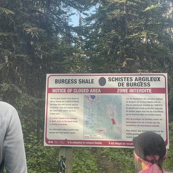 Yoho National Park - Burgess Shale closed area sign - Hiking Near Me - Field, British Columbia