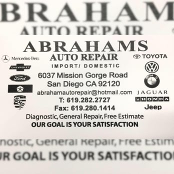 Abraham Auto Repair - Official Business Cards - Auto Repair Near Me - San Diego, California Abraham Auto Repair - Official Business Cards - Auto Repair Near Me - San Diego, California