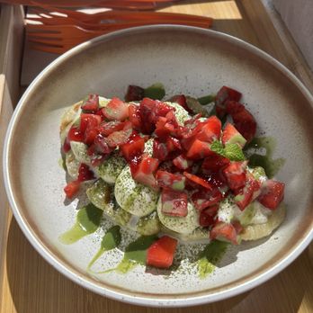 Peak Cafe - strawberry matcha croffle - Cafes Near Me - Northridge, California Peak Cafe - strawberry matcha croffle - Cafes Near Me - Northridge, California