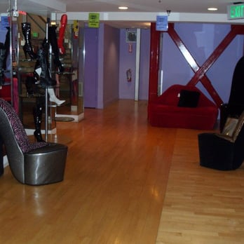HUSTLER Hollywood - Footwear try-on area - Adult Shops Near Me - San Diego, California HUSTLER Hollywood - Footwear try-on area - Adult Shops Near Me - San Diego, California