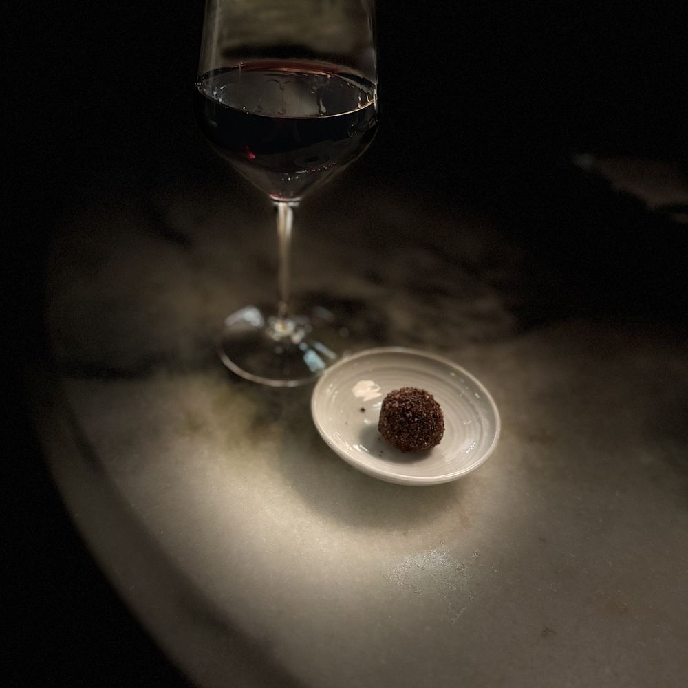 Proudfoot & Bird - End of the night surprise Truffle to compliment my wine - Steakhouses Near Me - Des Moines, Iowa Proudfoot & Bird - End of the night surprise Truffle to compliment my wine - Steakhouses Near Me - Des Moines, Iowa