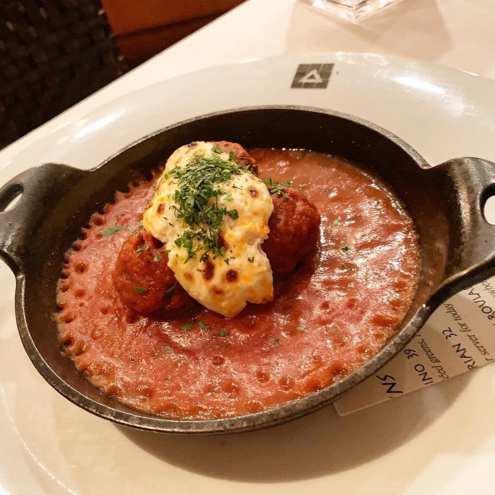 Dio Deka - Baked Lamb Meatballs (ouzo-tomato sauce, fresh ricotta cheese) - Greek Near Me - Los Gatos, California