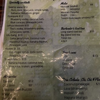 Hilo Town Tavern - Drink Menu - Music Venues Near Me - Hilo, Hawaii Hilo Town Tavern - Drink Menu - Music Venues Near Me - Hilo, Hawaii