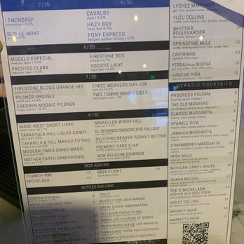 Progress On Main - Menu - Cocktail Bars Near Me - El Monte, California