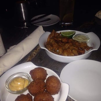 Jack Rose Dining Saloon - Crispy Chicken Skins and Shrimp Hush Puppies - American Near Me - Washington, DC, District of Columbia