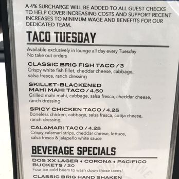 Brigantine - Taco Tuesday menu - Seafood Near Me - La Mesa, California Brigantine - Taco Tuesday menu - Seafood Near Me - La Mesa, California