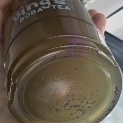 Check your drinks Black stuff at the bottom