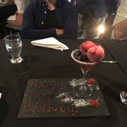 Raspberry sorbet with a sweet surprise for my birthday! Raspberry sorbet with a sweet surprise for my birthday!