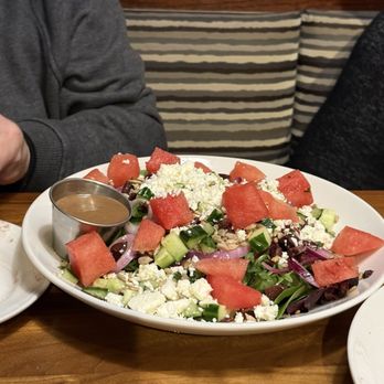 East End Grill - Watermelon, feta, arugula salad with maple Dijon dressing - New American Near Me - Lafayette, Indiana