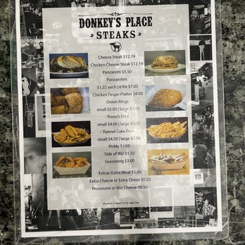 Donkey's Place - Donkey's Menu - Cheesesteaks Near Me - Camden, New Jersey