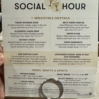 Bonefish Grill - Social Hour Menu - Seafood Near Me - Schaumburg, Illinois