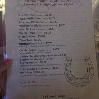 The Spurr Lounge - Menu - Dive Bars Near Me - Laveen, Arizona The Spurr Lounge - Menu - Dive Bars Near Me - Laveen, Arizona