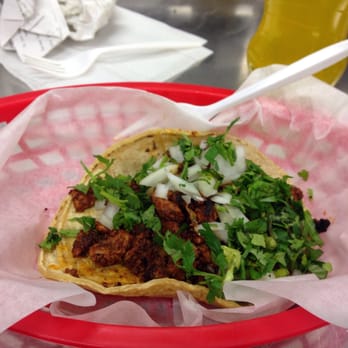 Paco's Tacos - Pastor taco with cilantro and onions - Mexican Near Me - Chicago, Illinois