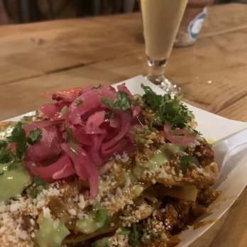 Gravity Bound Brewing - Chilaquiles from Rio Taco food truck - Brewpubs Near Me - Albuquerque, New Mexico