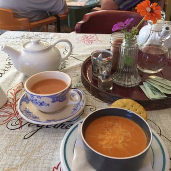 Copper Kettle - A pot of chocolate strawberry "Love Potion" and a cup of delicious "Tomato Bisque" - Coffee & Tea Near Me - Foley, Alabama