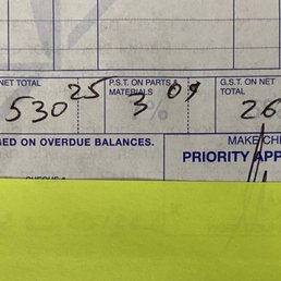 1 hour service 1 hours repair $45 part.