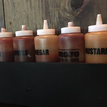 Mojo Old City BBQ - 5 wonderful new sauces to choose from or mix them! - Barbeque Near Me - St. Augustine, Florida